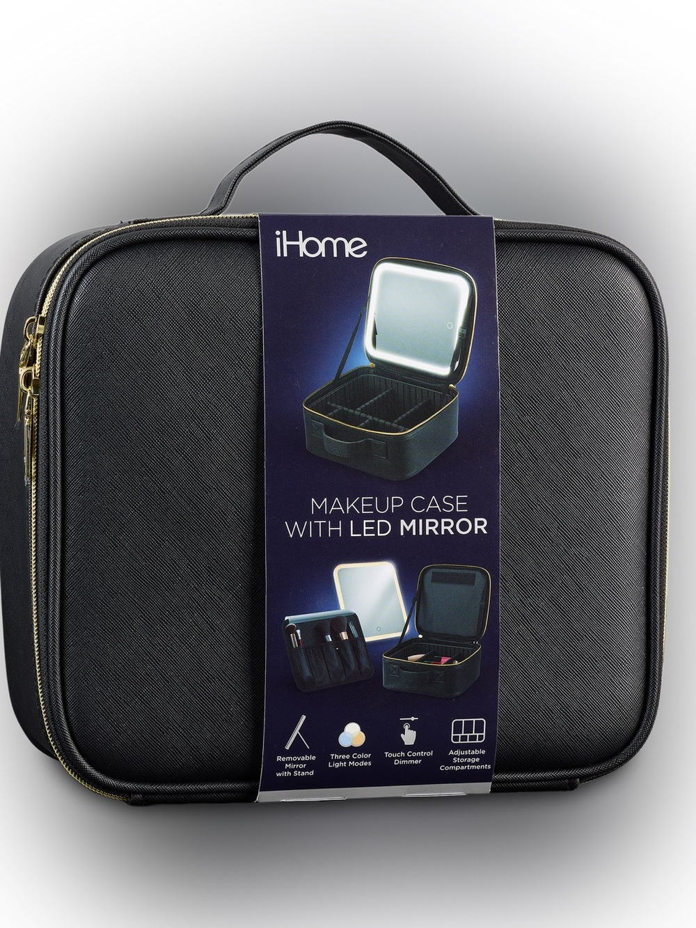 iHome Makeup Case with LED Portable Lighted Vanity Mirror new! $60